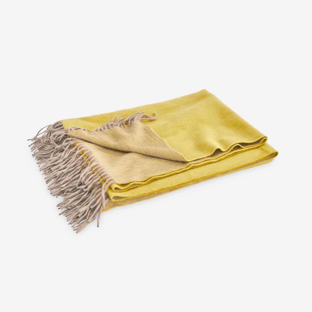 Matouk Paley Throw, COLOR: Yellow / Natural