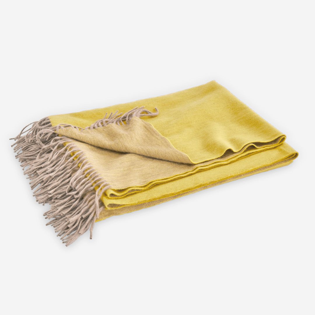 Matouk Paley Throw, COLOR: Yellow / Natural