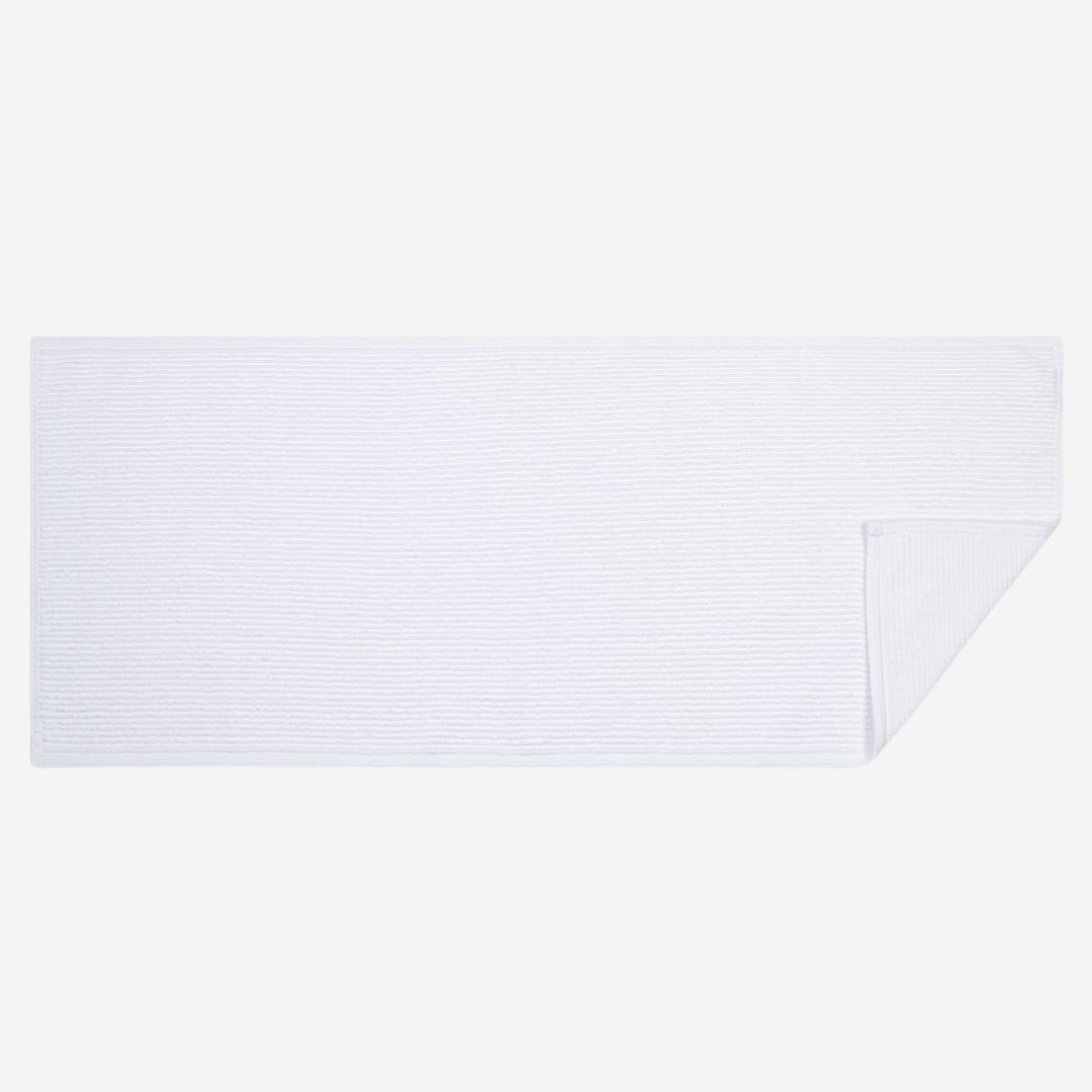 Matouk Francisco Bath Rugs, COLOR: White, SIZE: Extra Long Bath Rug 24 x 60