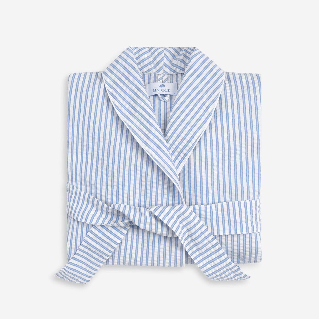 Matouk Matteo Robe, COLOR: Azure, SIZE: X-Large