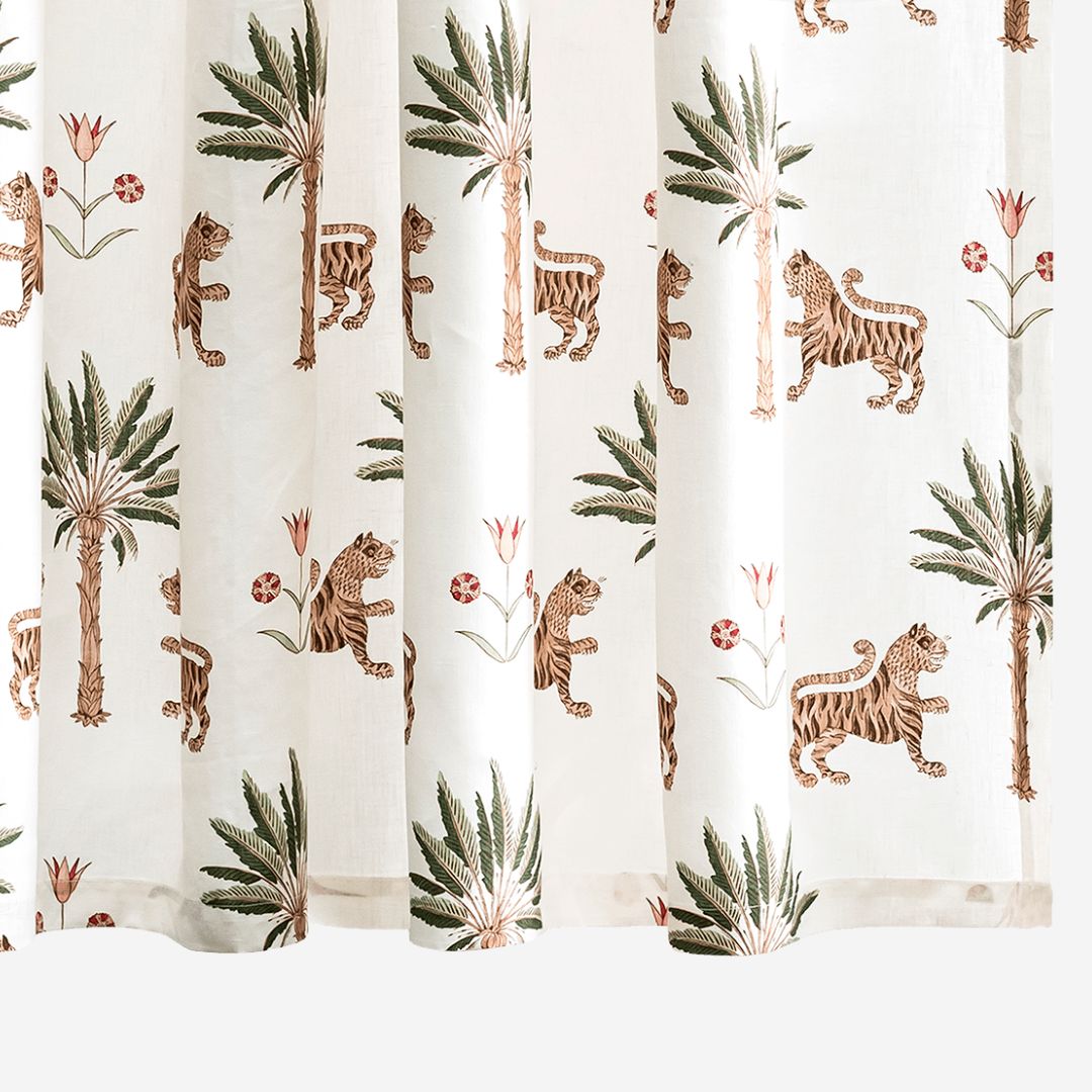 Matouk Tiger Palm Shower Curtain, COLOR: Tiger Eye
