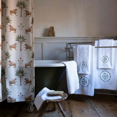 Matouk Tiger Palm Shower Curtain