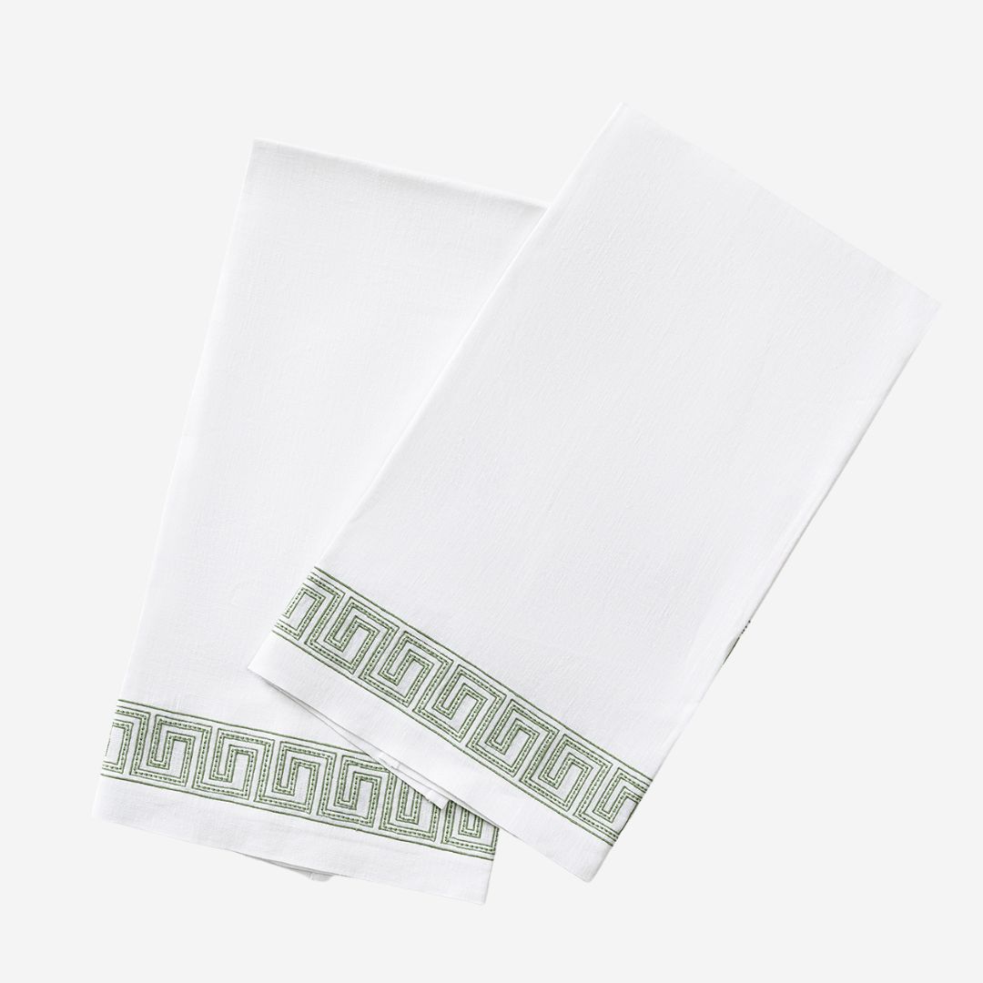 Matouk Ophelia Guest Towels, COLOR: Clover, PRODUCT: Set of 2 Guest Towels—20 x 26