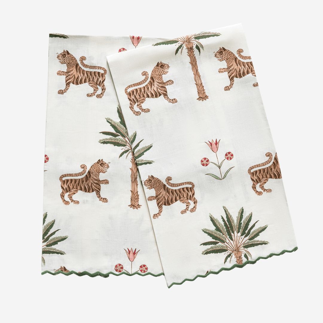 Matouk Tiger Palm Guest Towels, COLOR: Tiger Eye, PRODUCT: Set of 2 Guest Towels—20 x 26