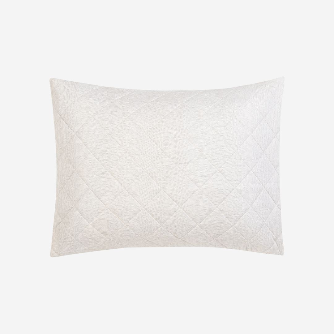 Matouk Jasper Quilts &amp; Quilted Shams, COLOR: Dune, PRODUCT: Quilted Sham—Standard