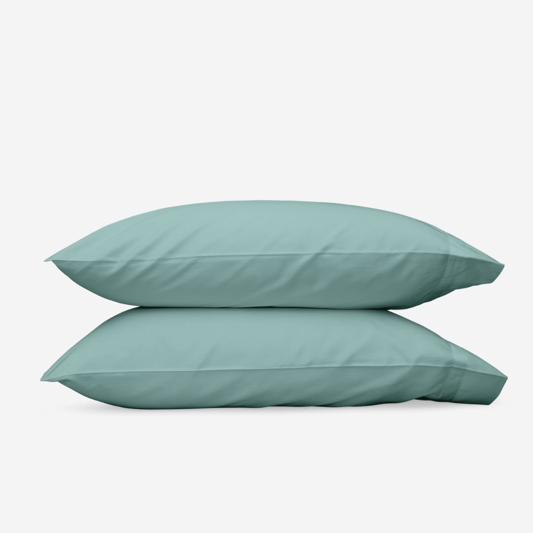 Matouk Nocturne Bed Style—Bold Statements, COLOR: Aquamarine, PRODUCT: Pillowcase Pair—Standard