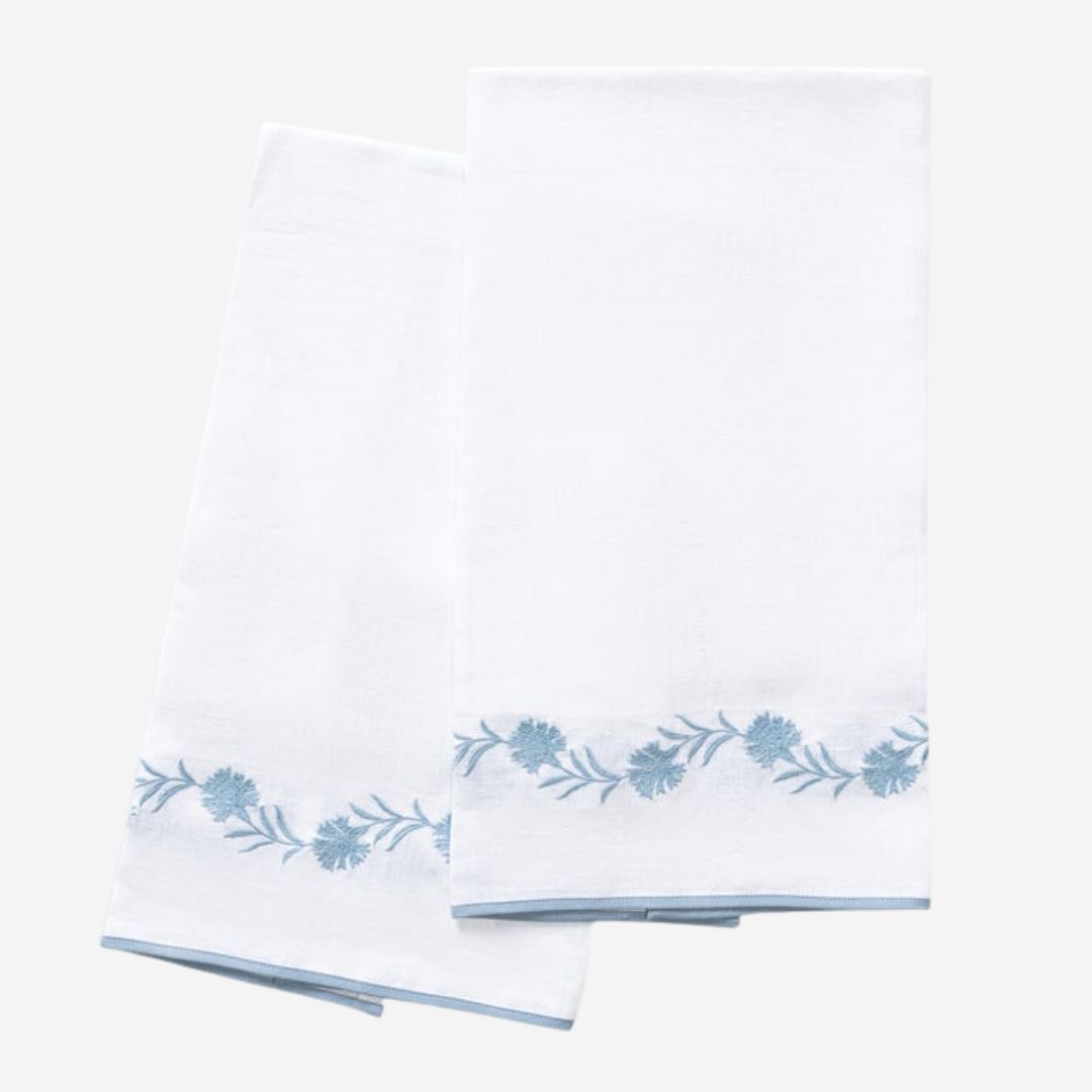 Matouk Daphne Guest Towels, COLOR: Hazy Blue