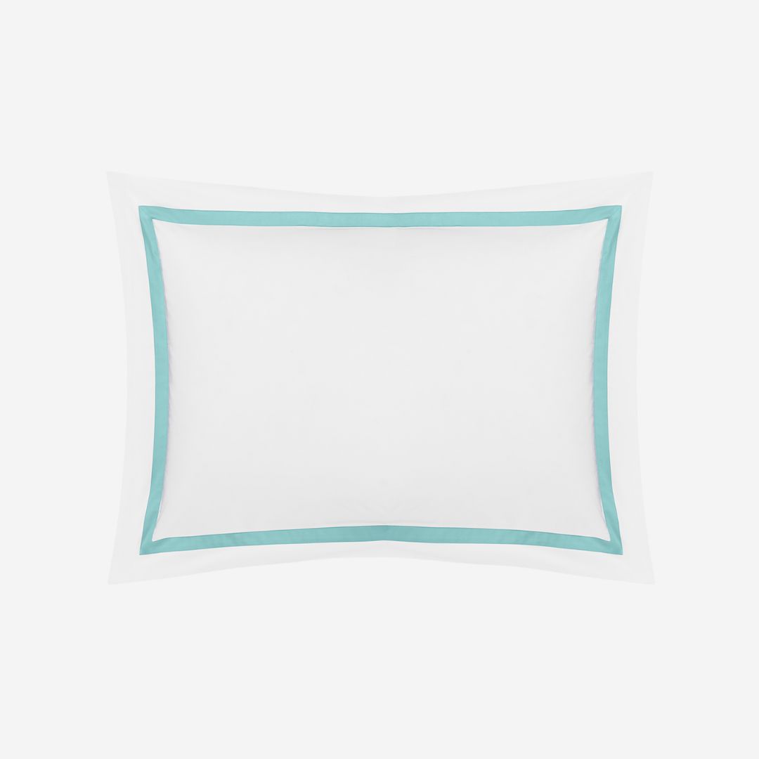 Matouk Lowell Shams—Bold Statements, COLOR: Aquamarine, PRODUCT: Sham—Standard