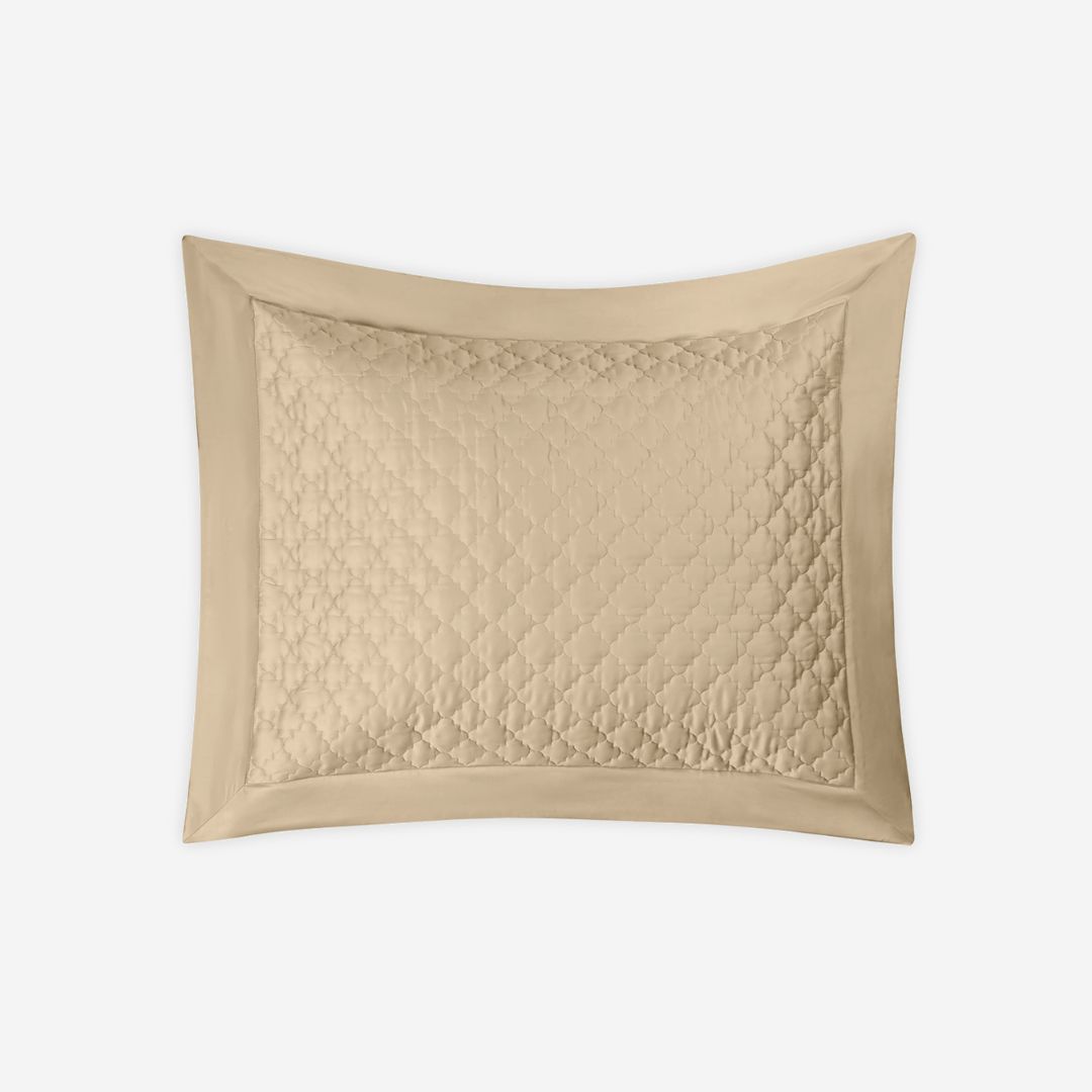 Matouk Ava Bed Style, COLOR: Champagne, PRODUCT: Quilted Sham—Standard
