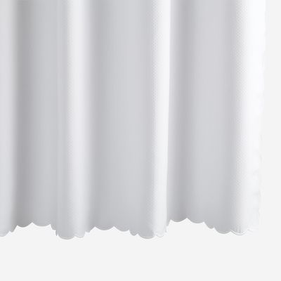 Matouk Diamond Pique Scalloped Shower Curtain