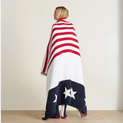 Barefoot Dreams Cozy Chic Team USA Stars and Stripes Throw
