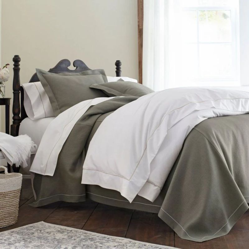 Peacock Alley Rio Satin Stitch Coverlet