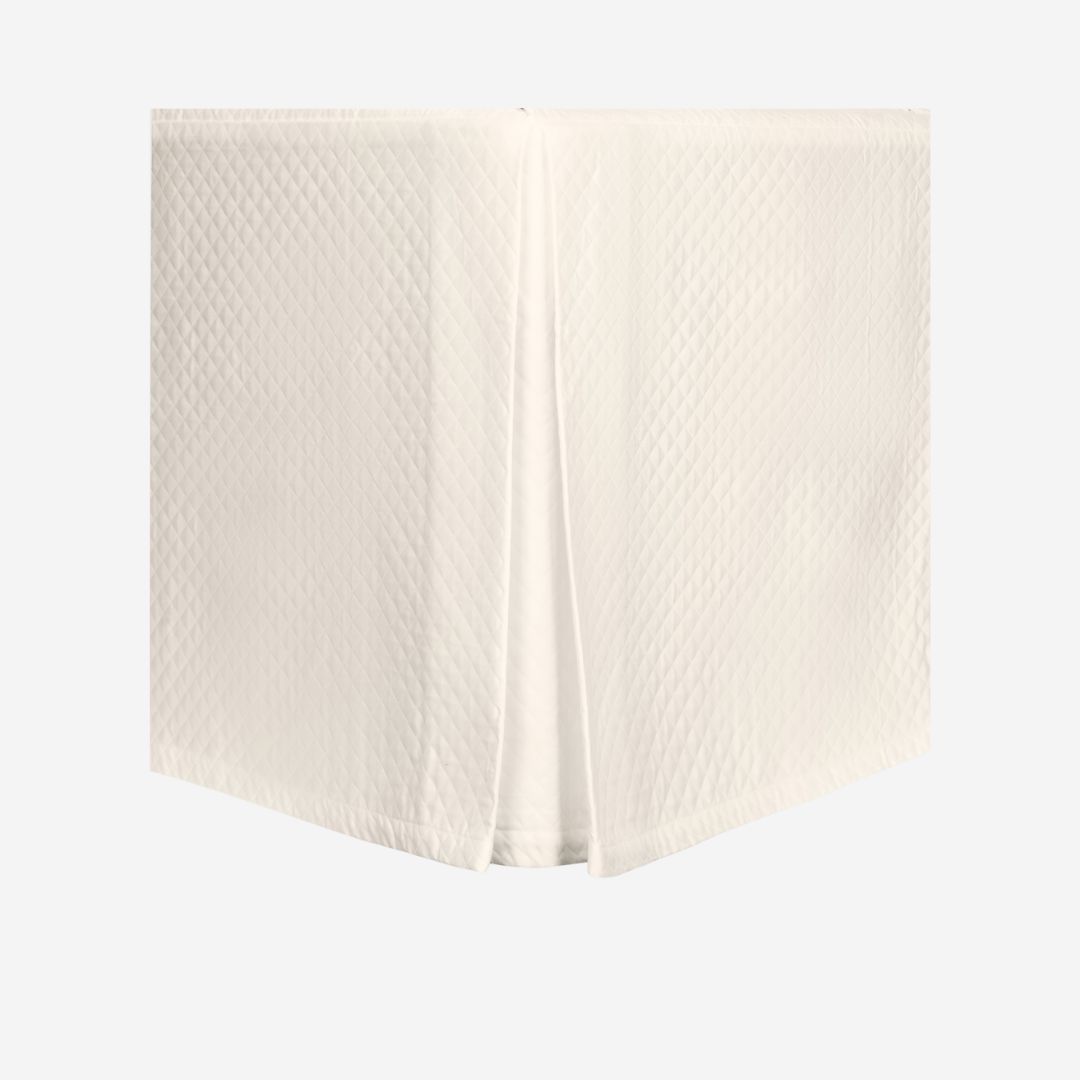 Matouk Petra Bed Style, COLOR: Ivory, PRODUCT: Bed Skirt Panels—California King 18"
