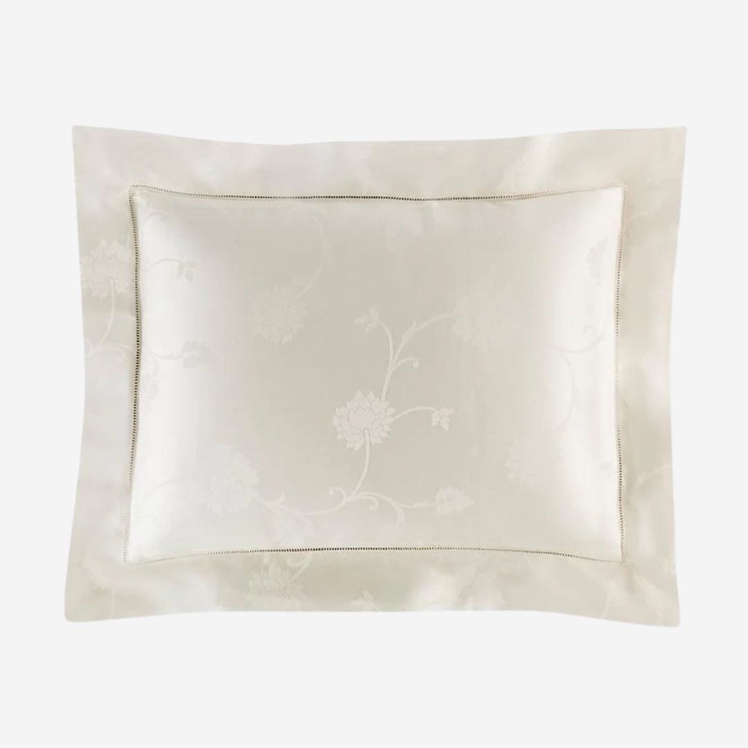 Sferra Giza 45 Jacquard Bed Style, COLOR: Ivory, SIZE: Sham—Boudoir