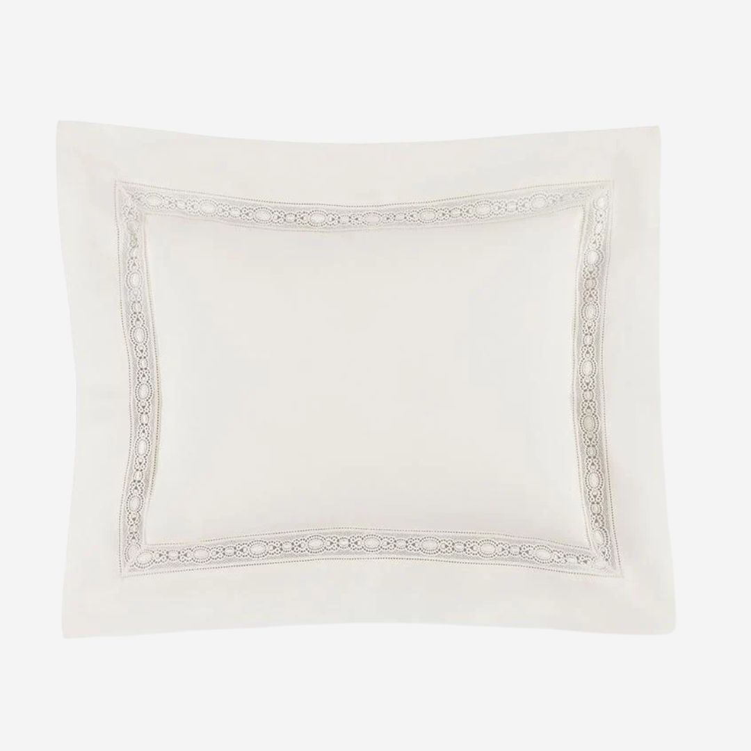Sferra Giza 45 Lace Bed Style, COLOR: Ivory, SIZE: Sham—Boudoir