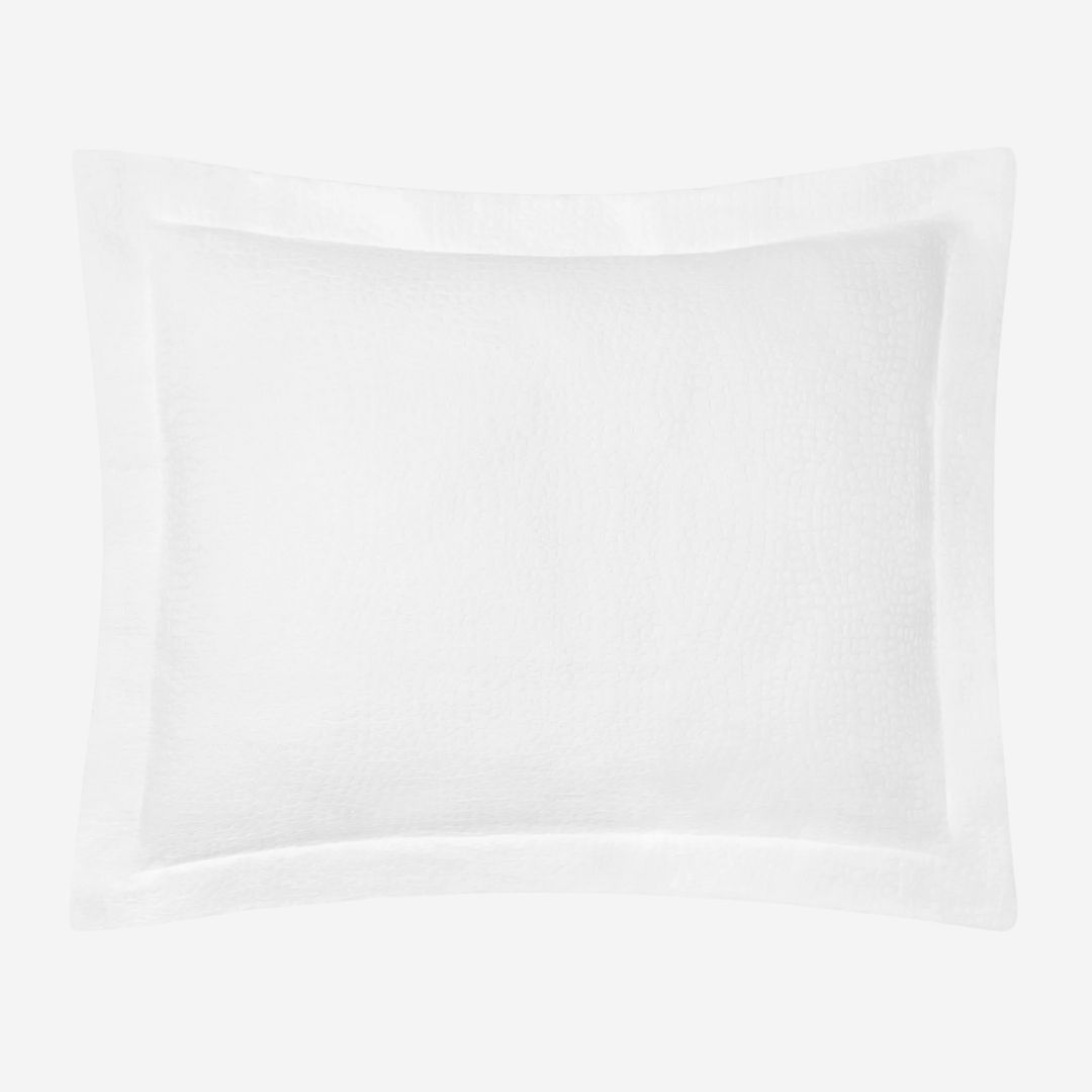 Sferra Cobblestones Coverlet Bed Style, COLOR: White, SIZE: Sham—Boudoir