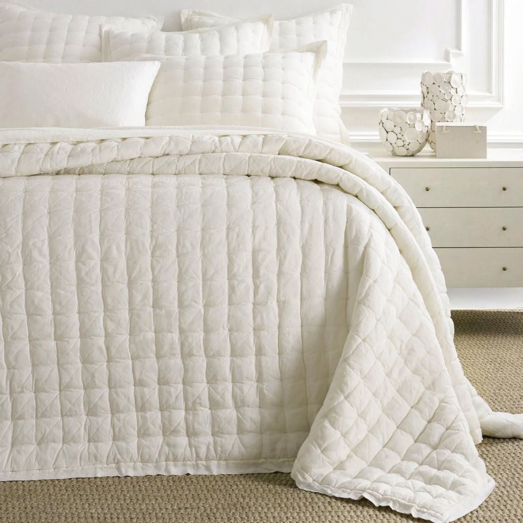Pine Cone Hill Lush Linen Puff, COLOR: Ivory, SIZE: Twin/Twin XL