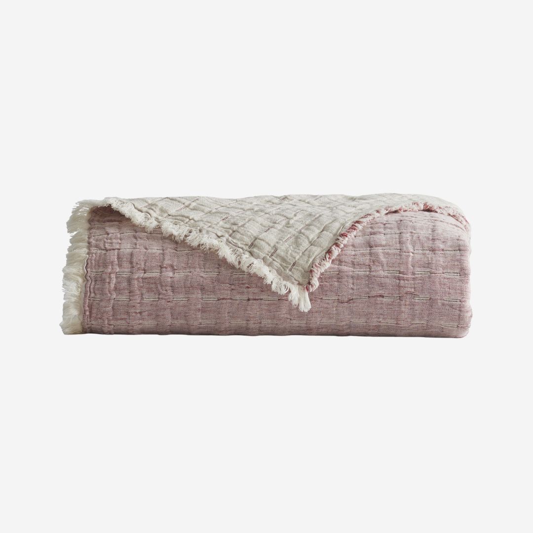 TL at Home Devon Throw, COLOR: Crimson