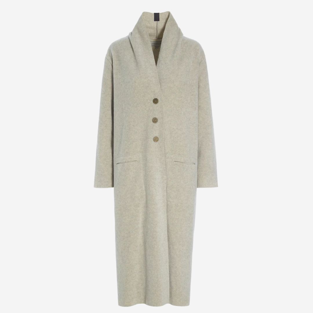 Henriette Steffenson Long Cardigan, COLOR: Sand, SIZE: X-Small