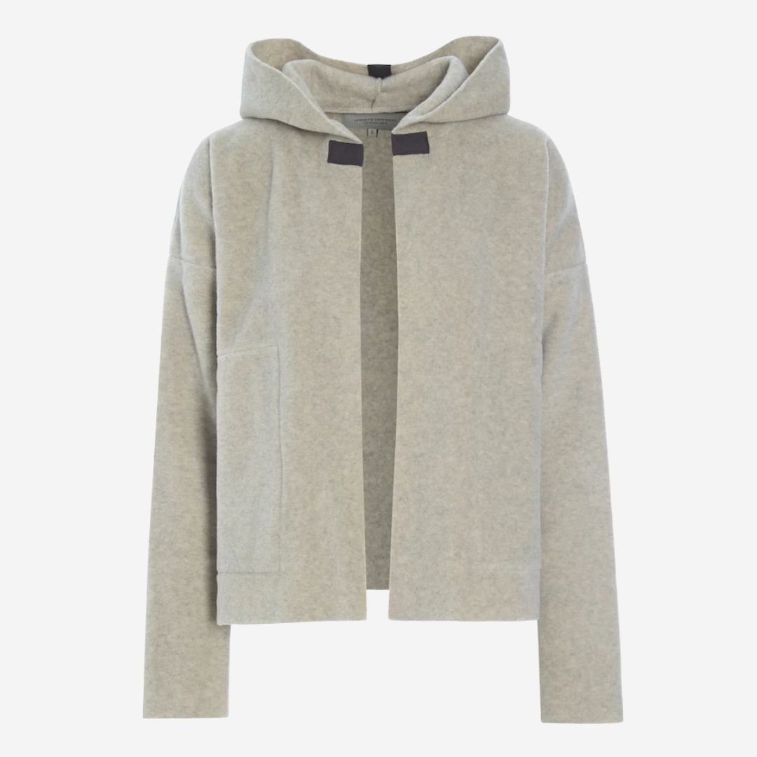 Henriette Steffensen Sporty Cardigan, COLOR: Sand, SIZE: X-Small