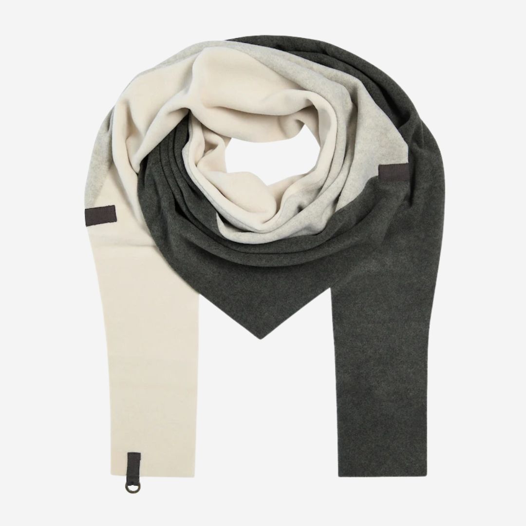 Henriette Steffenson Triangle Scarf, COLOR: Soft Black / Sand