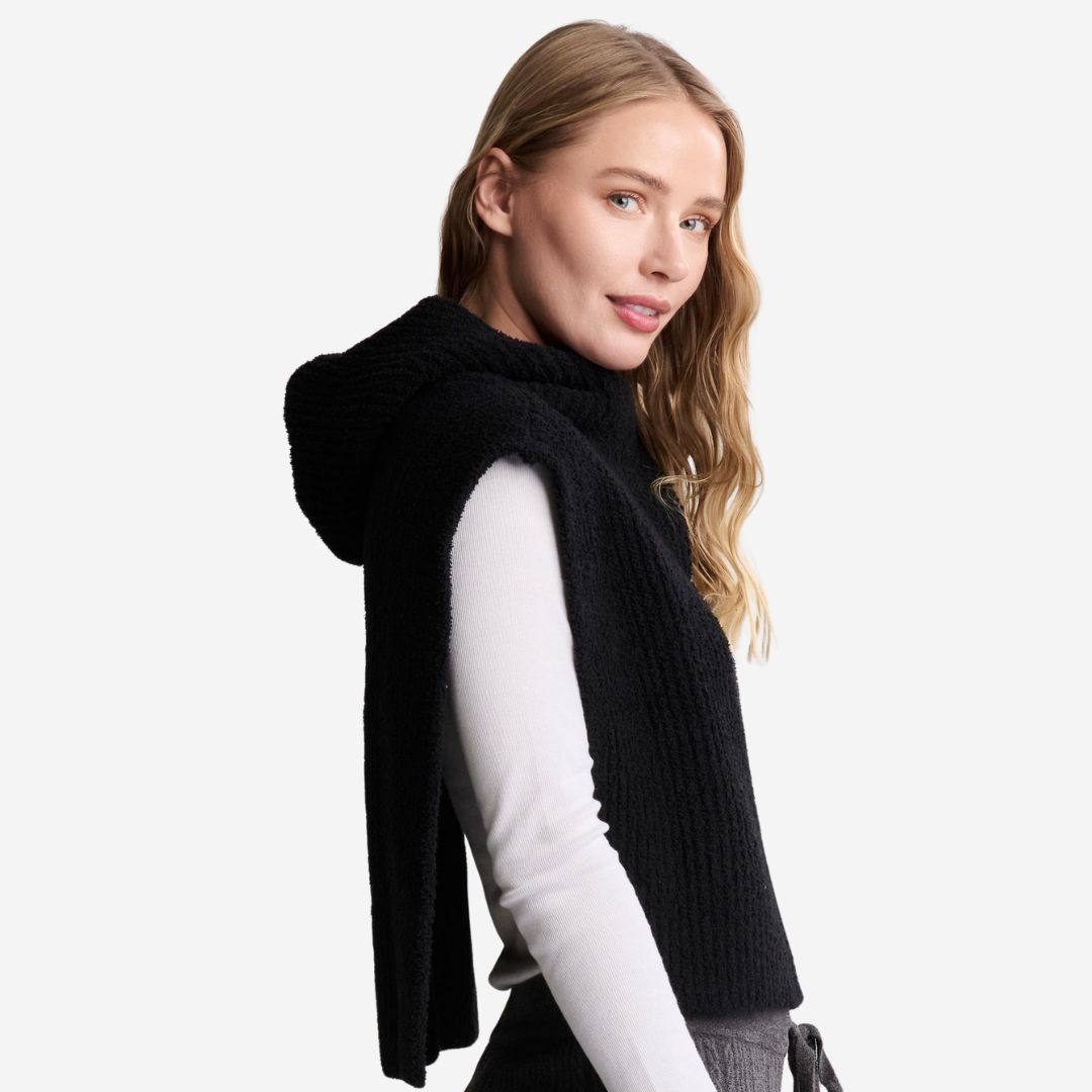 Barefoot Dreams CozyChic Ribbed Balaclava, COLOR: Black