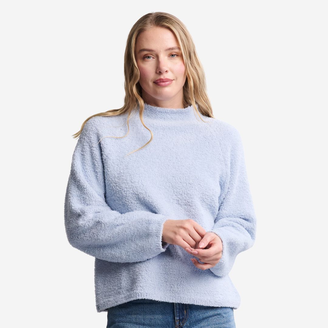 Barefoot Dreams CozyChic Raglan Pullover, COLOR: Snow Drop, SIZE: Small