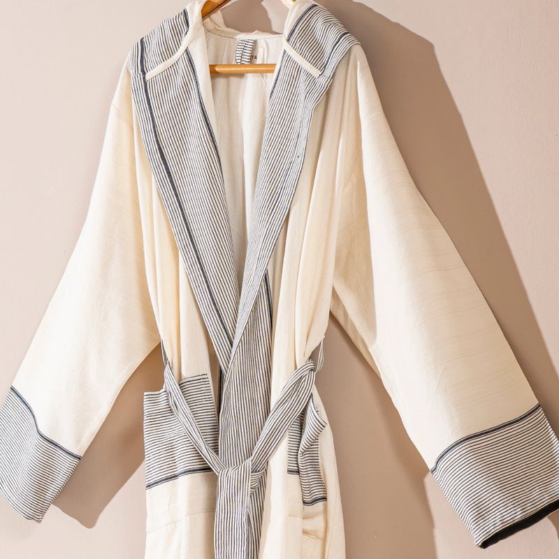 Kikoya Kimono Bathrobe—Turkish Cotton Lightweight Summer