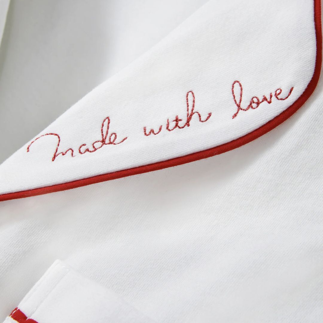 Petite Plume Pima Pajama Set—Made With Love, SIZE: Small