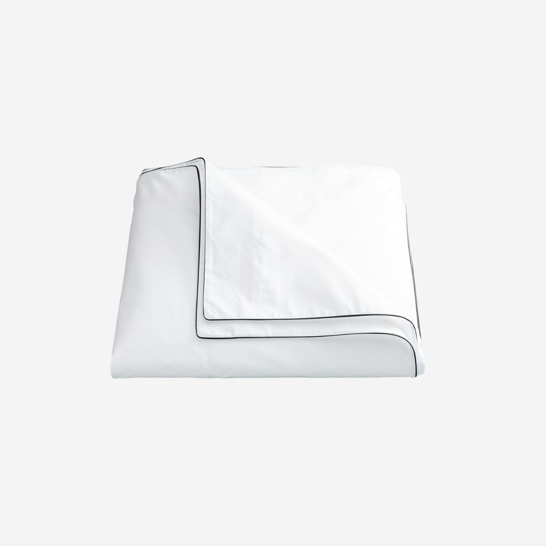 Matouk Bryant Bed Style, COLOR: Charcoal, PRODUCT: Duvet Cover—Full/Queen
