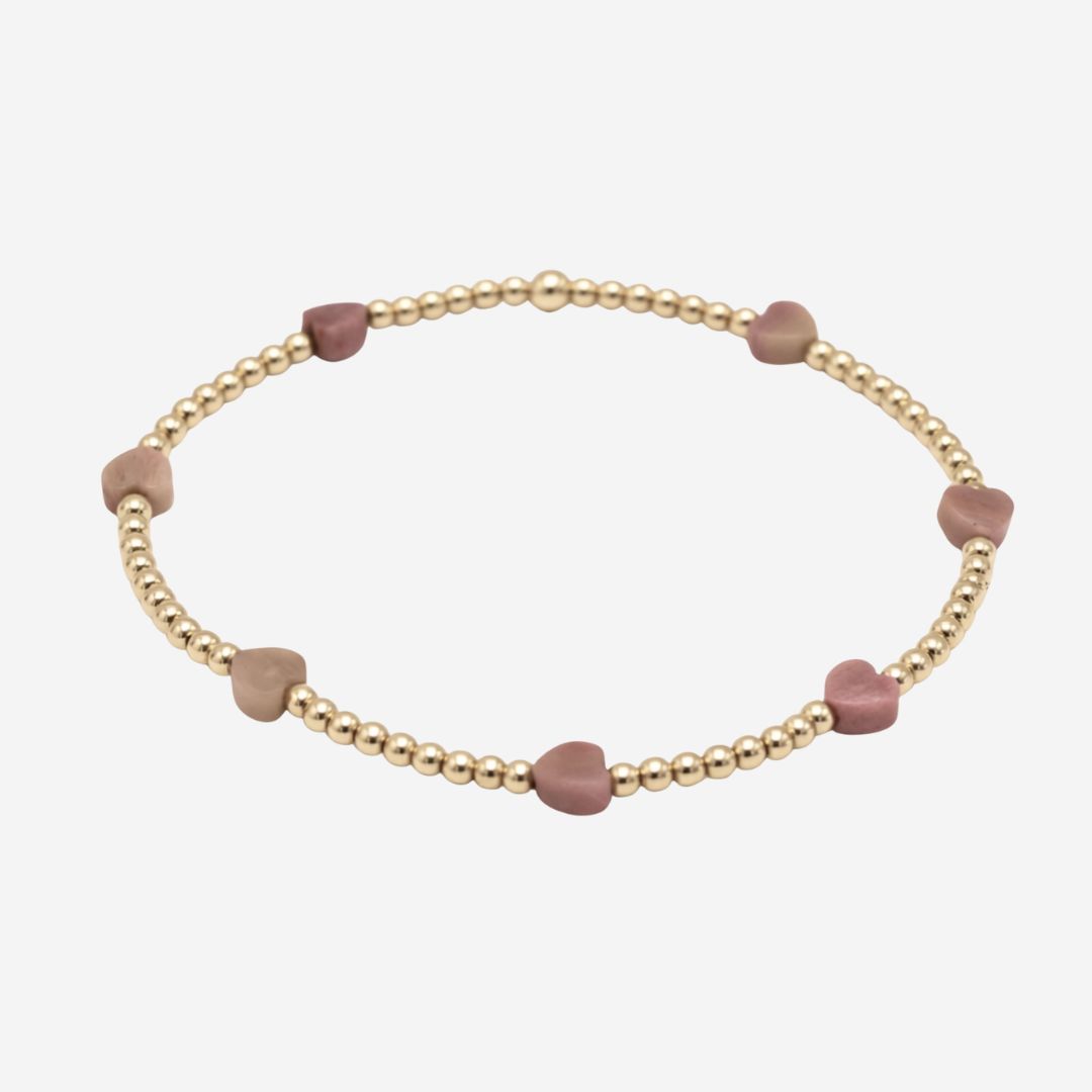 Erin Gray—Lucky &amp; Love Bracelet Collection, COLOR: Lilac Natural Stone—Love Heart