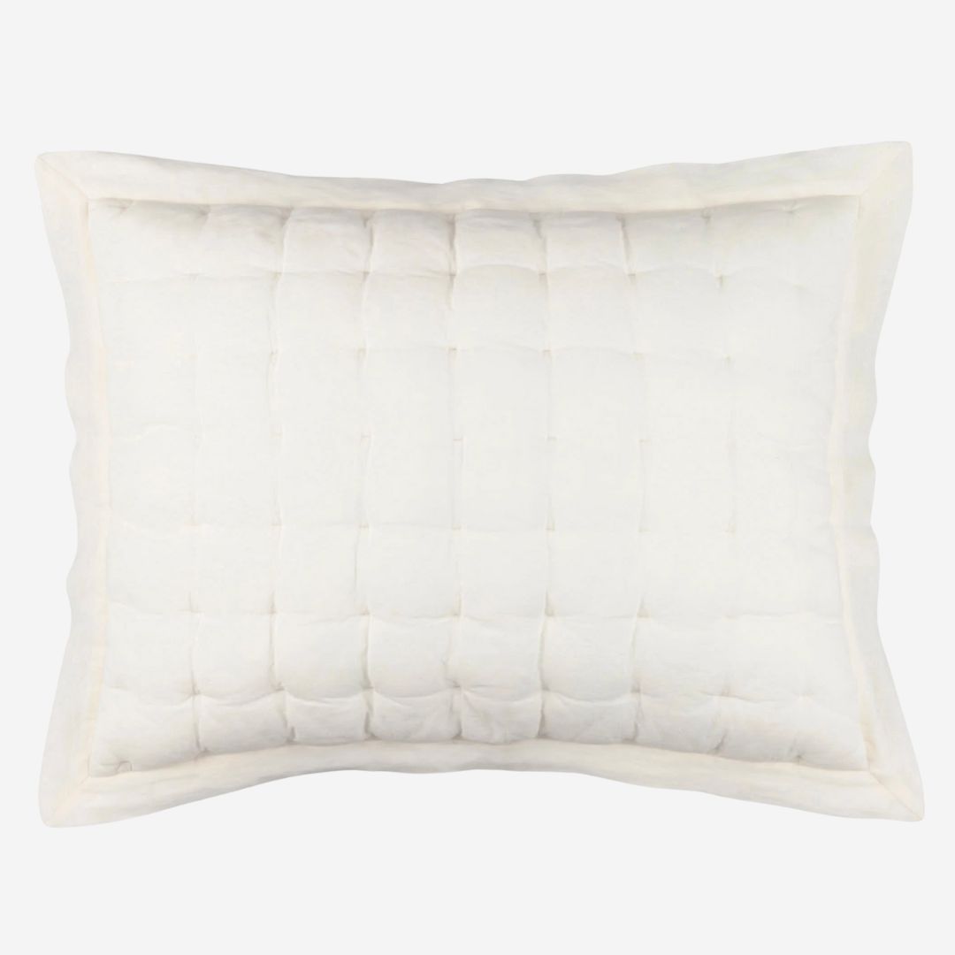 Pine Cone Hill Lush Linen Puff Sham, COLOR: Ivory, SIZE: Standard