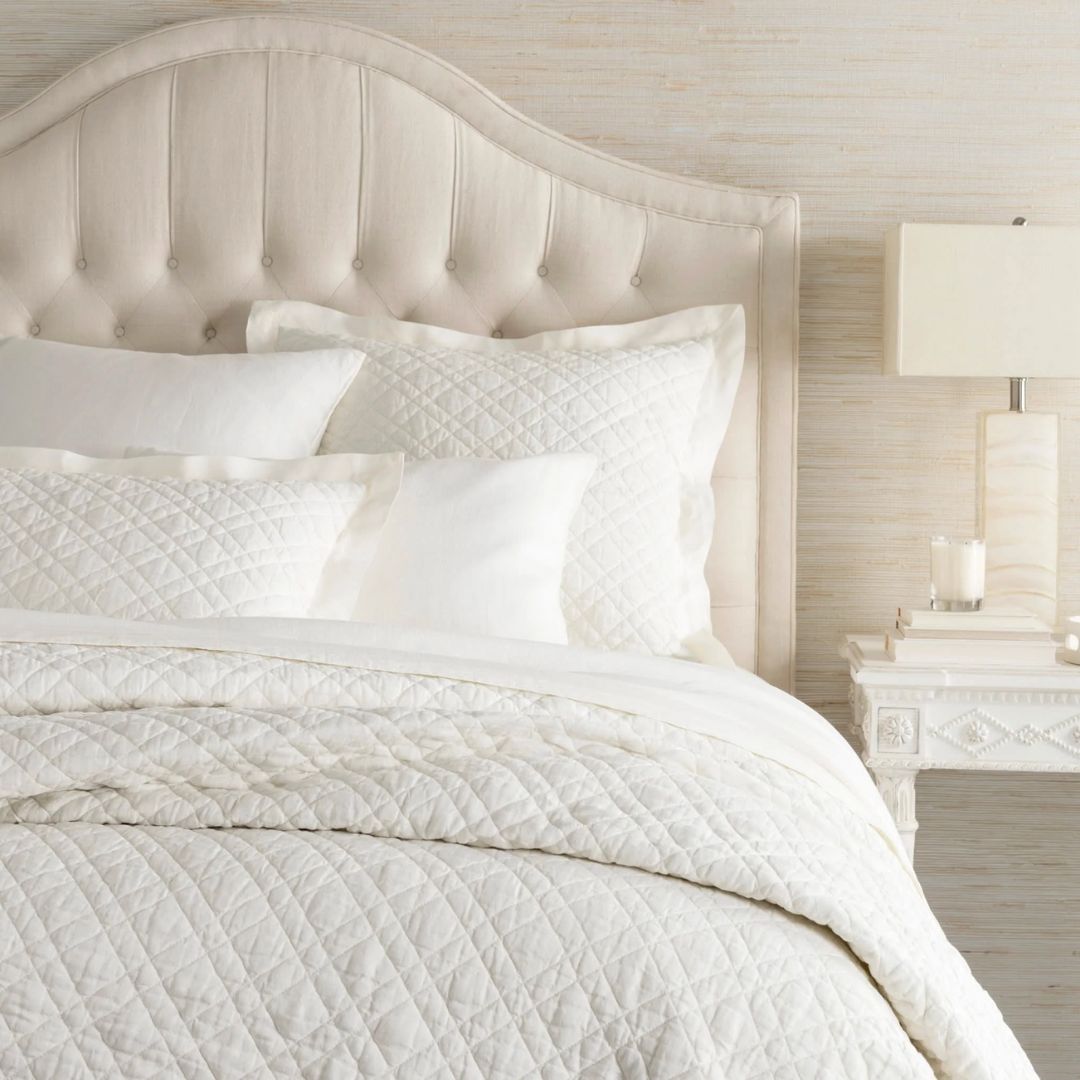 Pine Cone Hill Washed Linen Quilt, COLOR: Ivory, SIZE: Twin/Twin XL