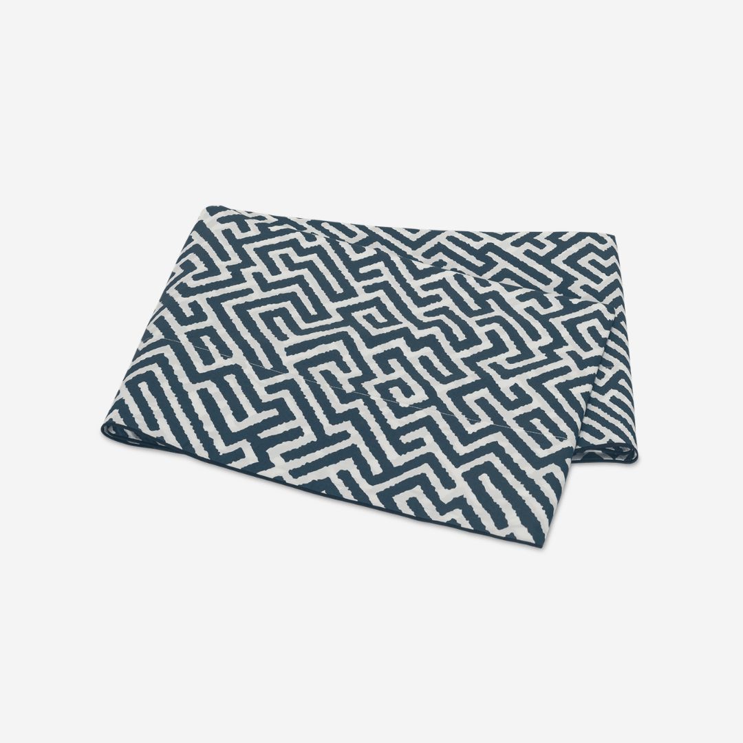 Matouk Gabriel Bed Style, COLOR: Indigo, PRODUCT: Flat Sheet—Full/Queen