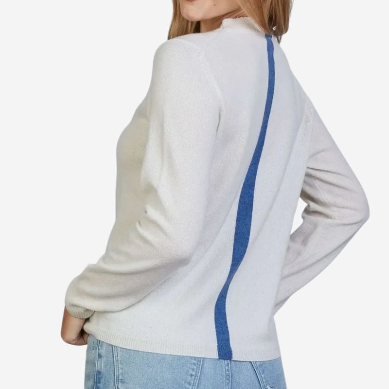 Erin Gray Highland Stripe Mongolian Cashmere Sweater