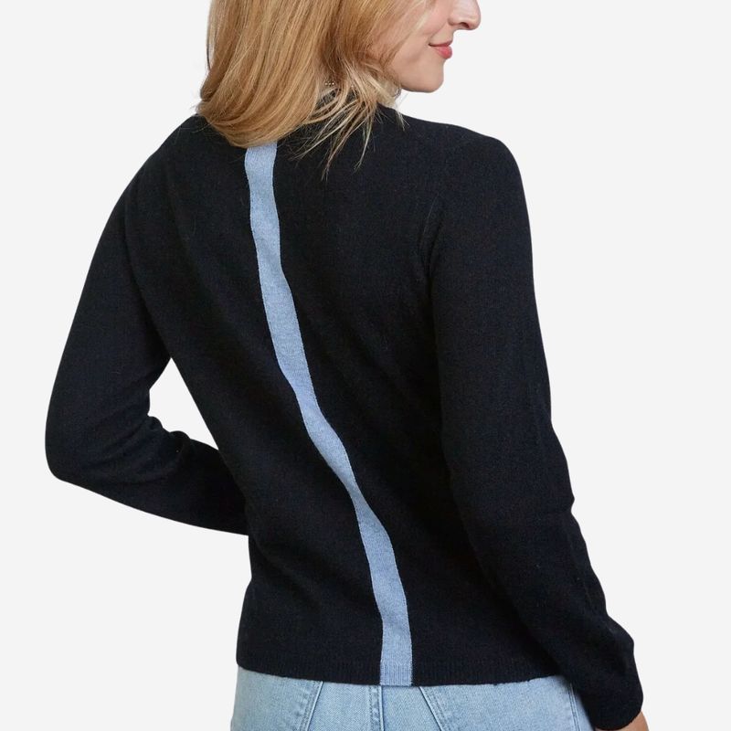 Erin Gray Highland Stripe Mongolian Cashmere Sweater