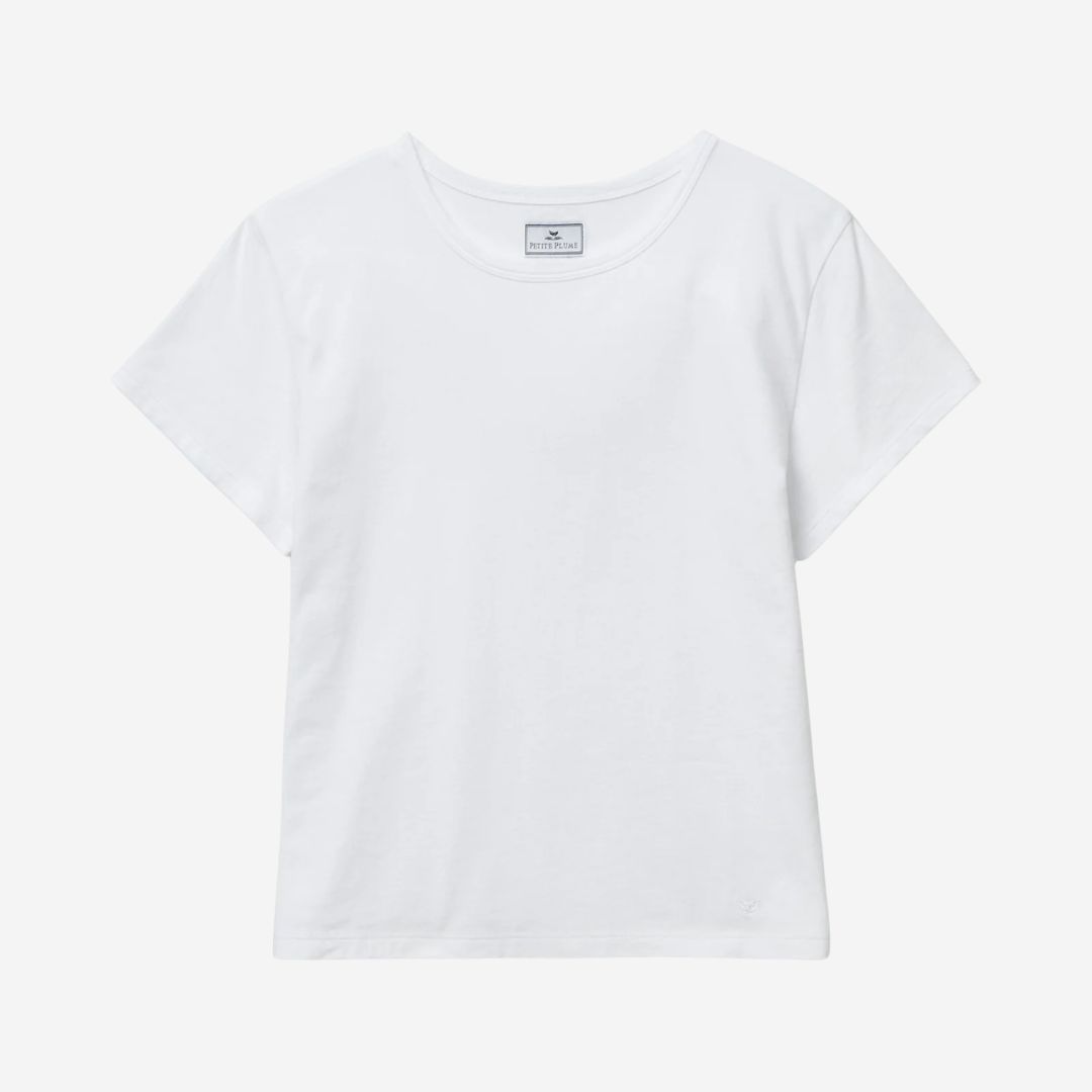 Petite Plume Women's Pima Crew Neck Tee, COLOR: White, SIZE: Small