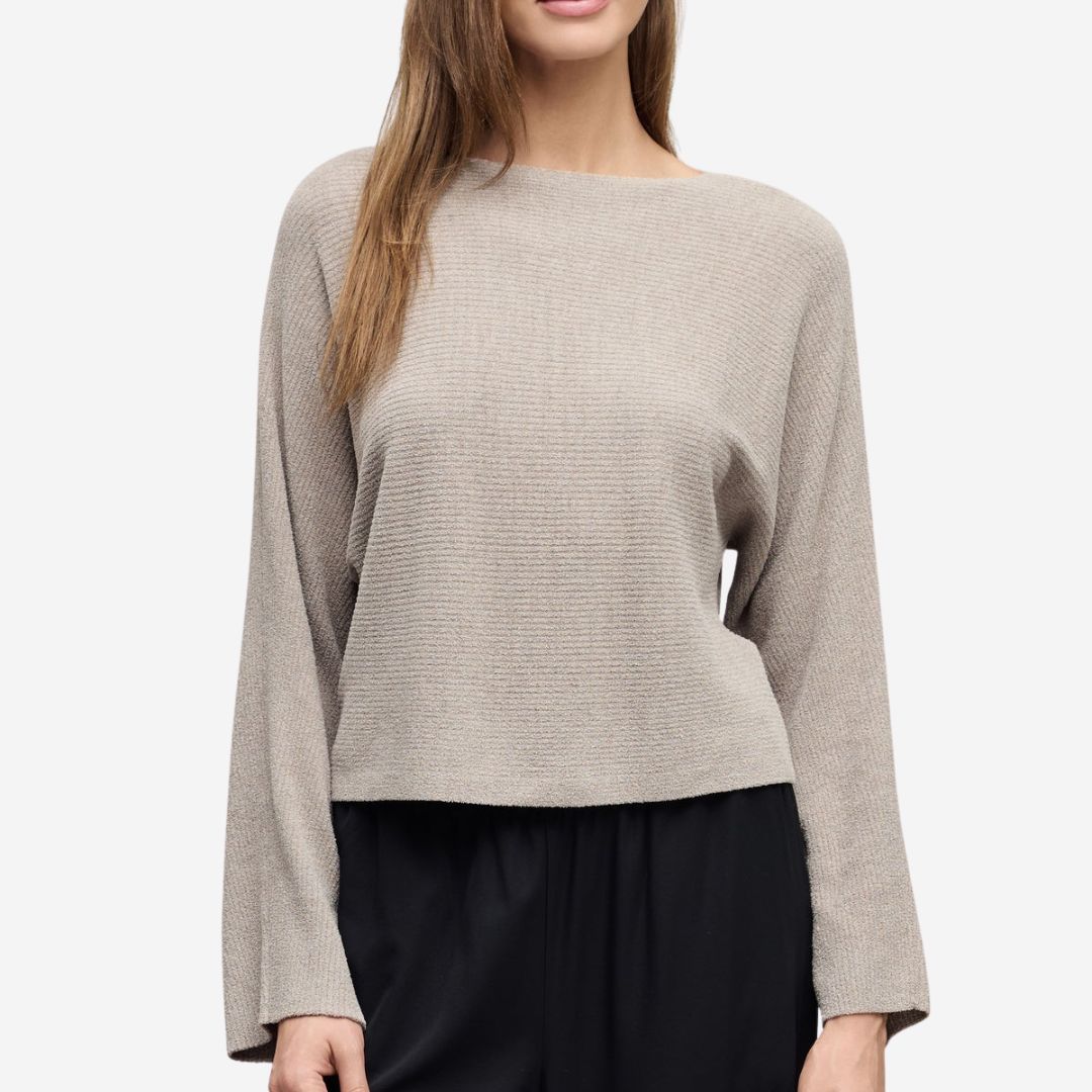 Barefoot Dream CCUL Horizontal Rib Dolman, COLOR: Beach Rock, SIZE: X-Small