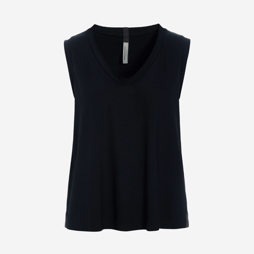 Henriette Steffensen Top V-Neck, COLOR: Black, SIZE: Small