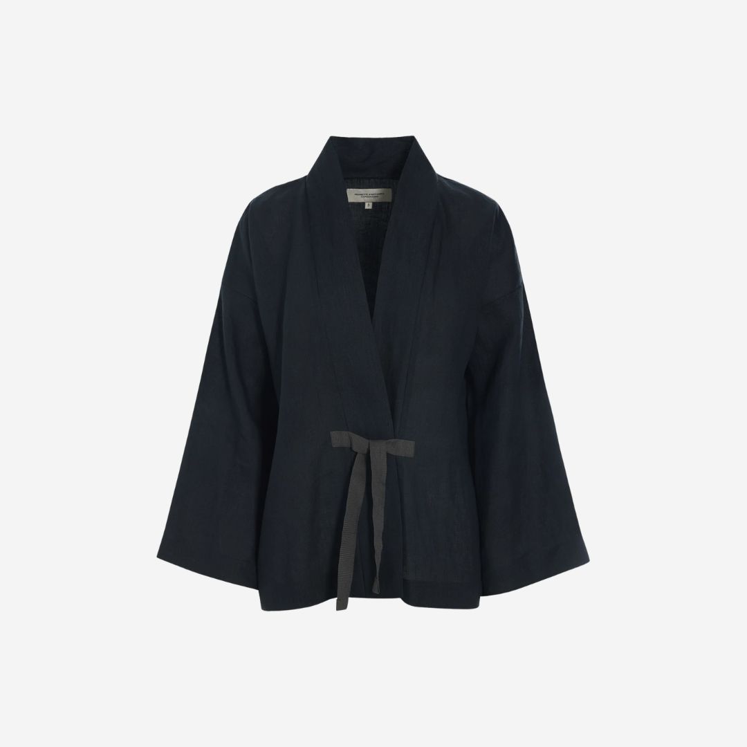 Henriette Steffensen Kimono Jacket, COLOR: Black, SIZE: X-Small