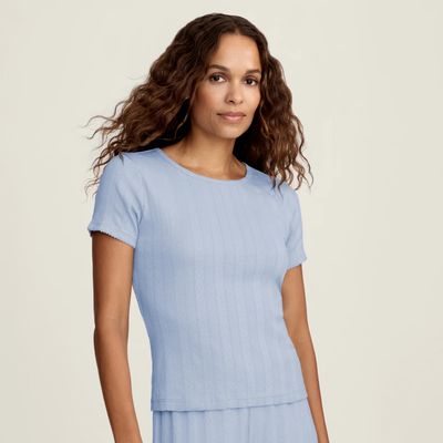 Petite Plume Womens Pointelle T-shirt