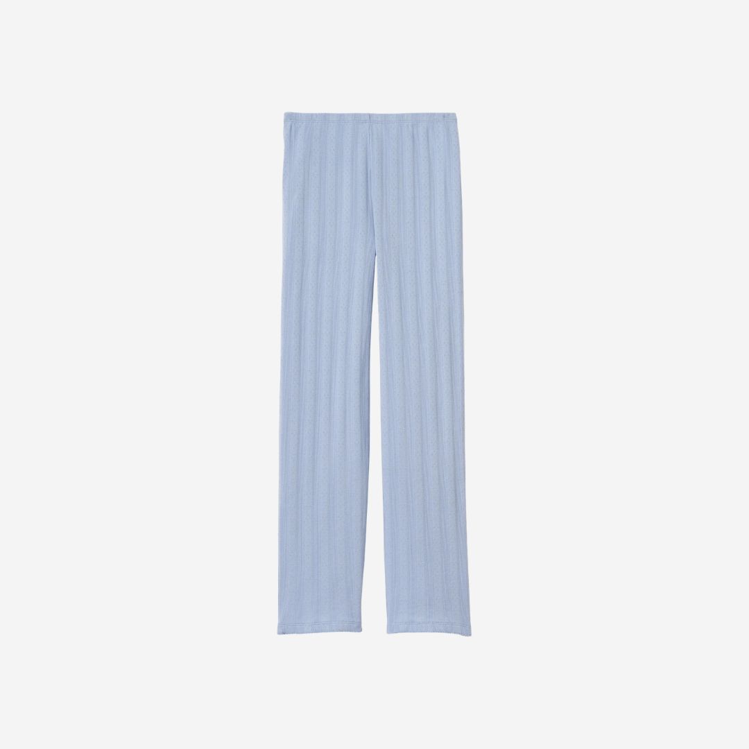 Petite Plume Womens Pointelle Pant, COLOR: Periwinkle, SIZE: X-Small