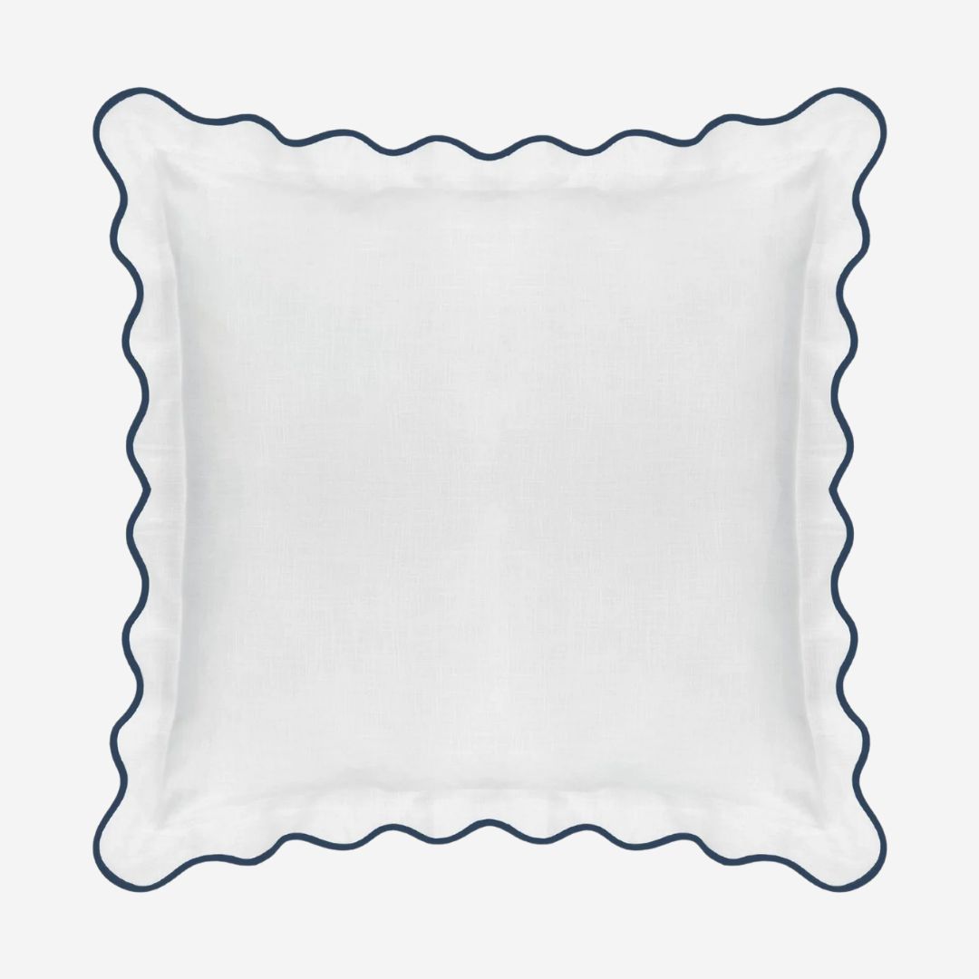 Laura Park Scalloped Euro Sham, COLOR: Navy, SIZE: 26 x 26
