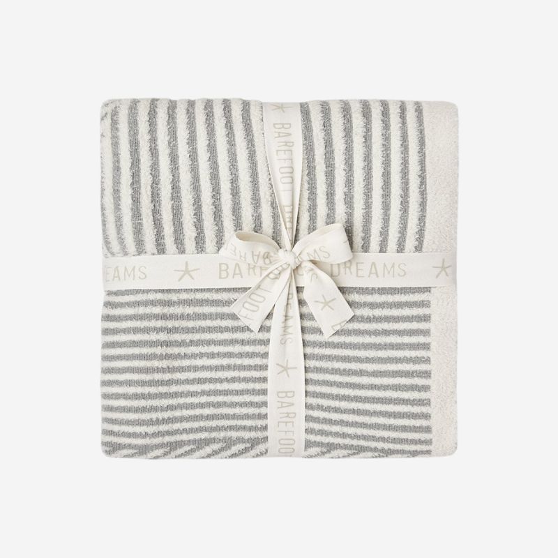 Barefoot Dreams CozyChic Cotton Linea Mixed Stripe Throw