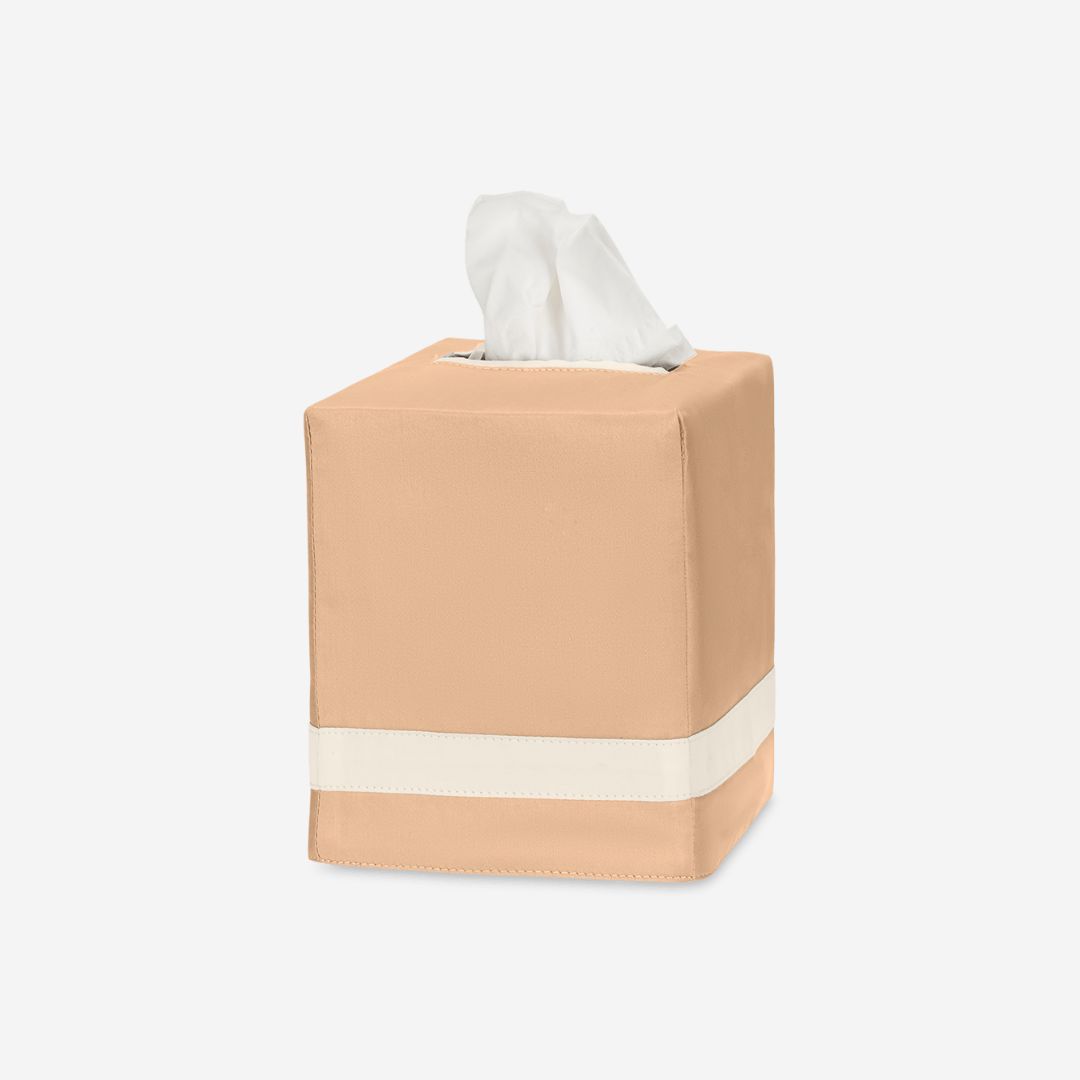 Matouk Nocturne Tissue Box Cover, COLOR: Ambrosia / Ivory