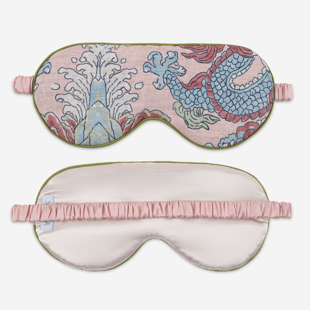 Matouk Magic Mountain Linen Sleep Mask, COLOR: Paradise