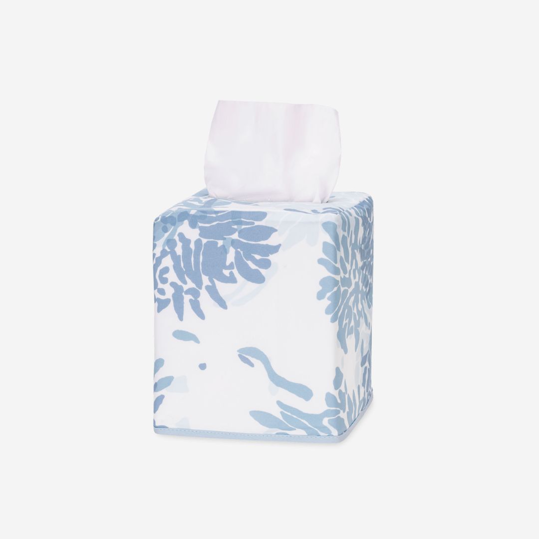 Matouk Chrysanthemum Tissue Box Cover, COLOR: Blue