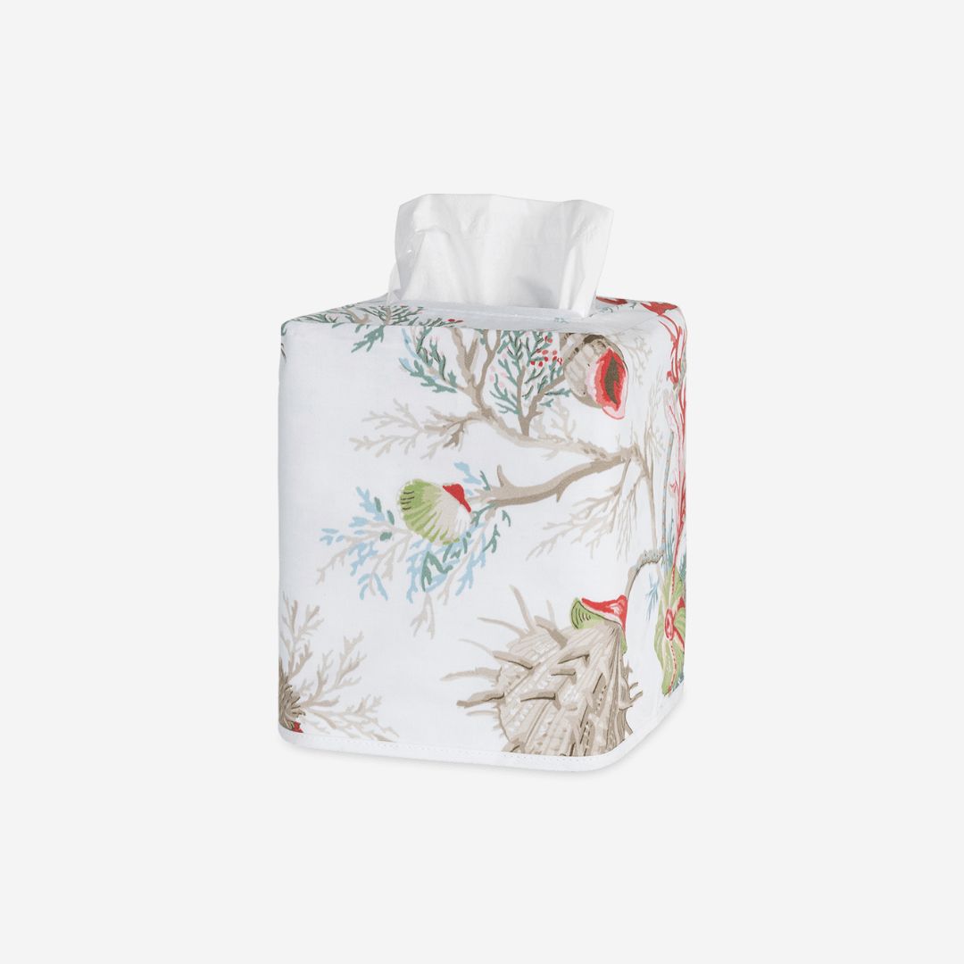 Matouk Del Tesoro Tissue Box Cover, COLOR: Coral