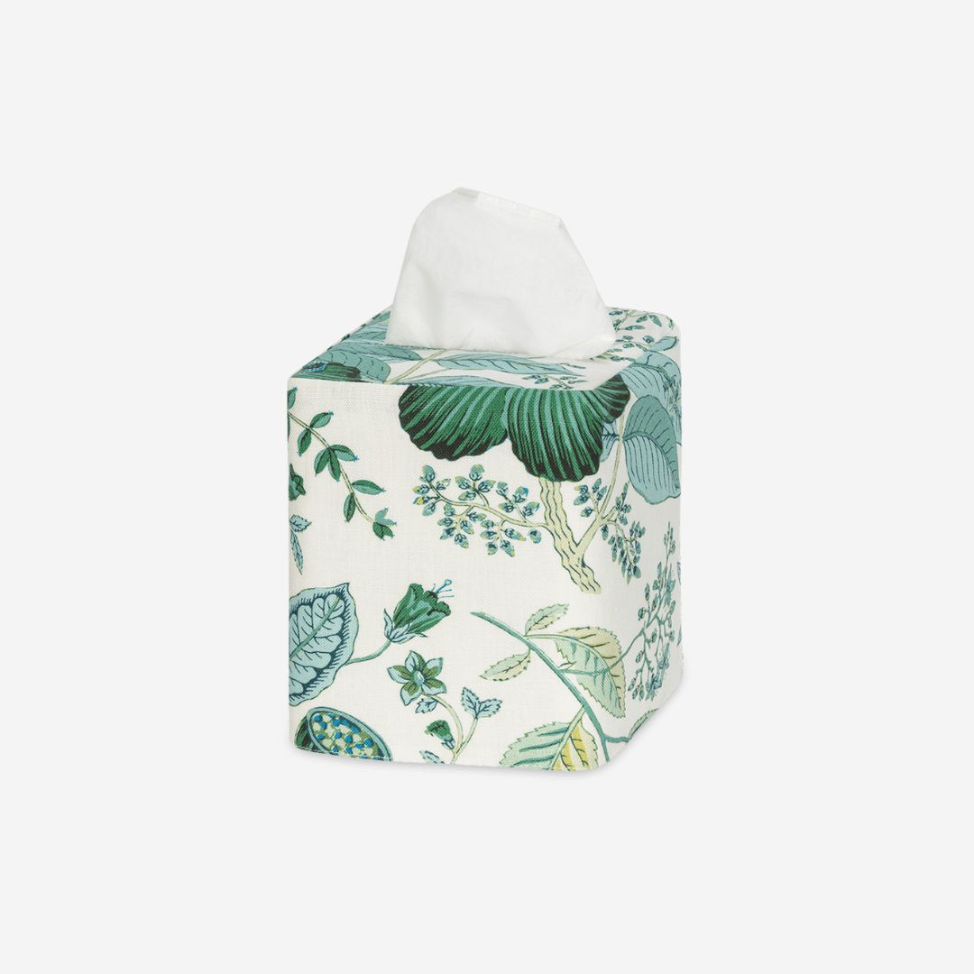 Matouk Del Tesoro Linen Tissue Box Cover, COLOR: Sea Orchid