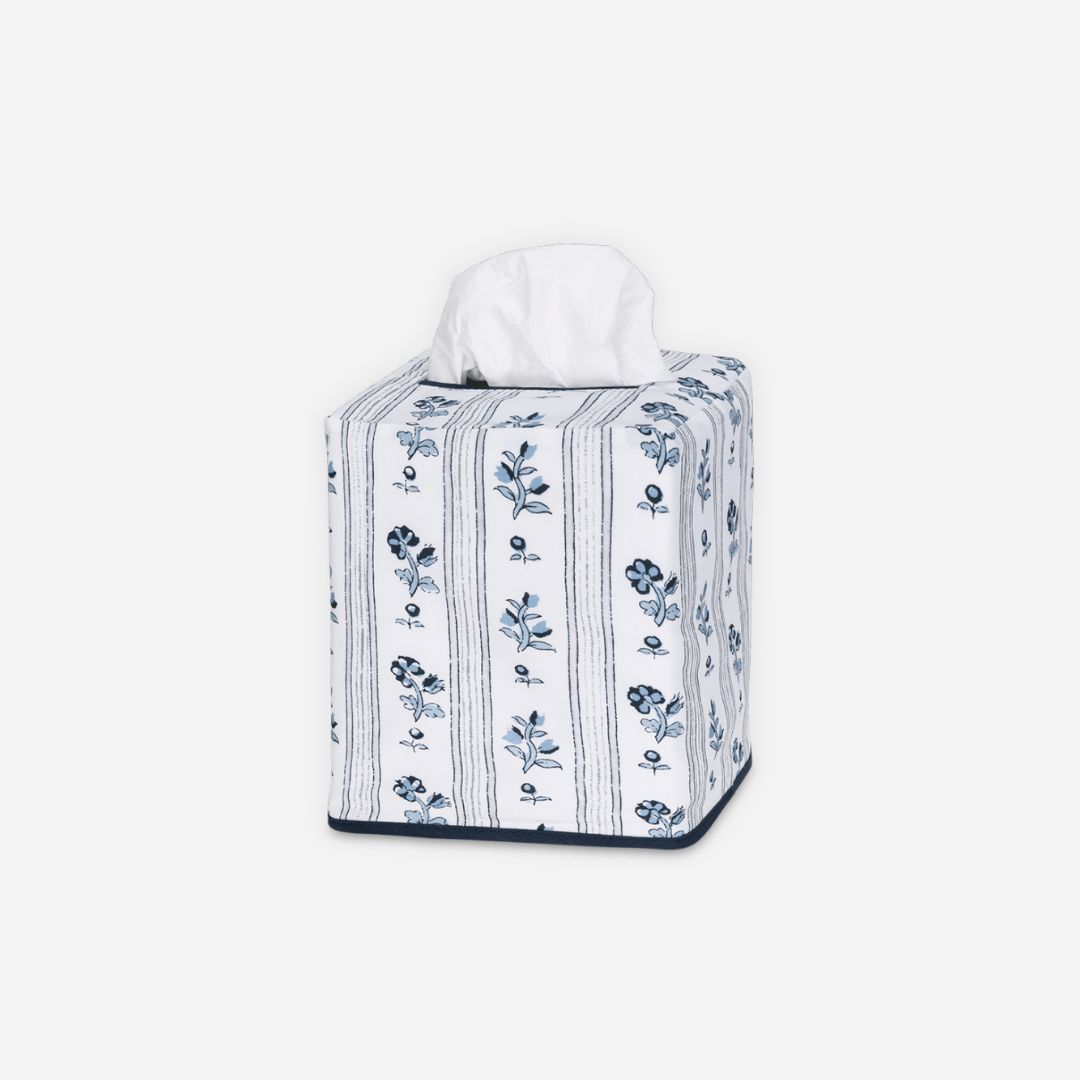 Matouk Cabanon Stripe Tissue Box Cover